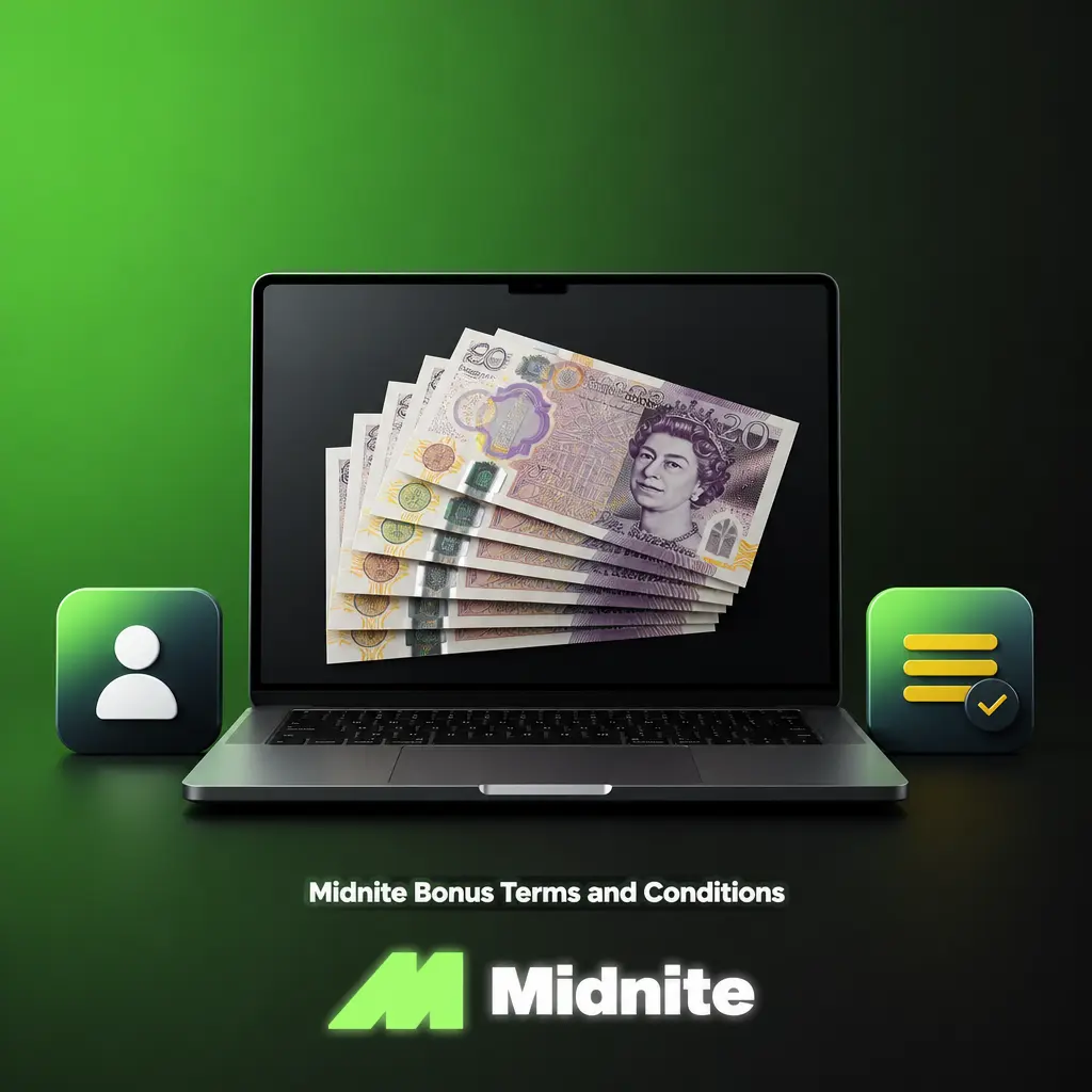 Midnite Bonus Terms and Conditions overview showing wagering requirements, deposit limits, and eligibility rules for promotions