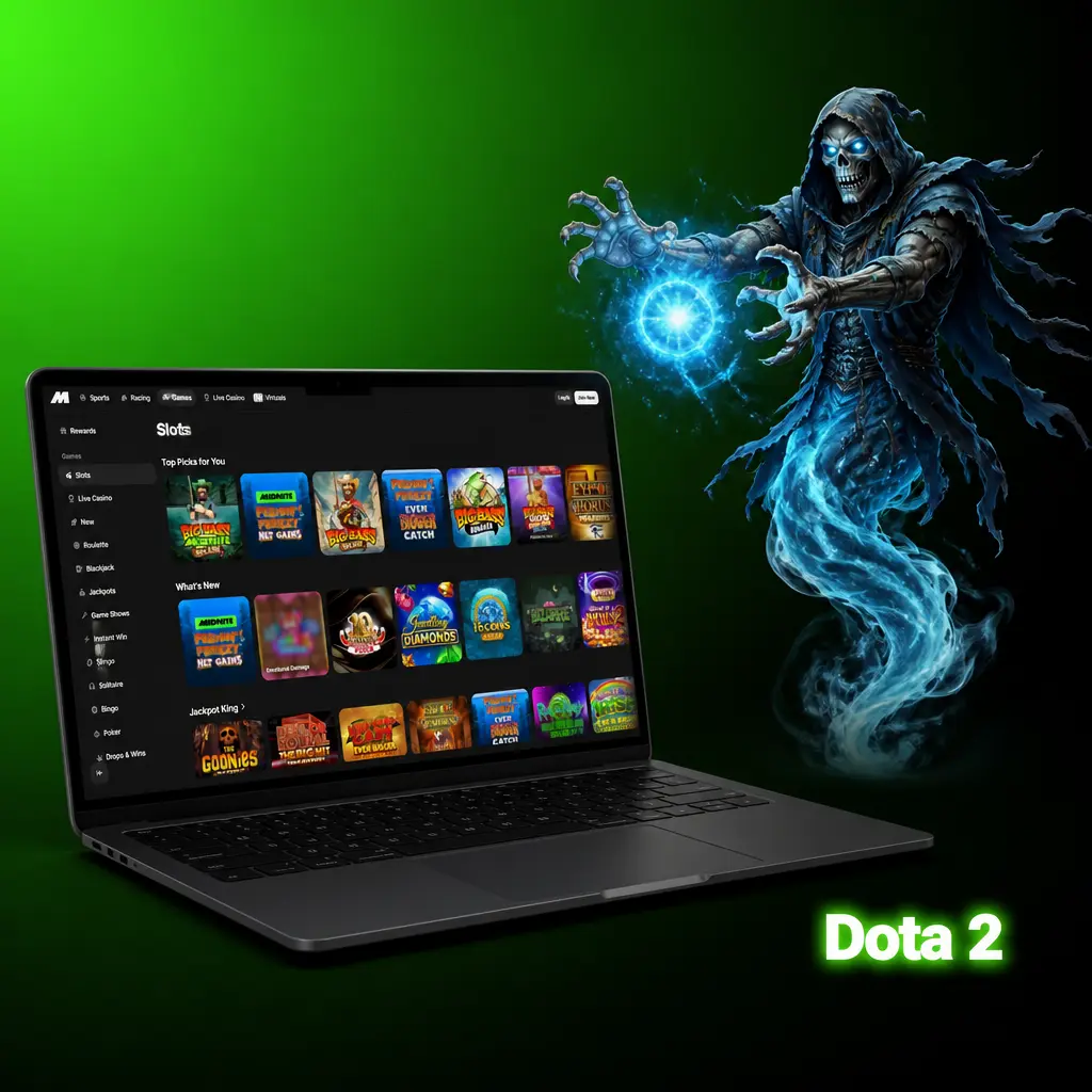 Dota 2 esports betting on Midnite: match winner, map handicap, kills and live odds across events like The International and ESL One.