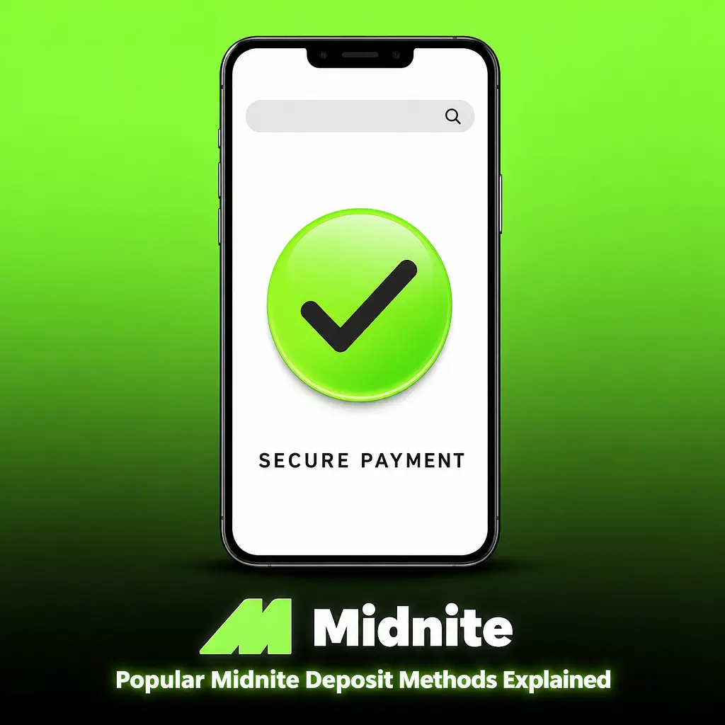 Overview of Midnite's 7 UK deposit methods: Visa, Mastercard, PayPal, Trustly, Skrill, Google Pay and Apple Pay.